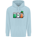 St Patricks Day Beer USA Irish Funny Mens 80% Cotton Hoodie Light Blue