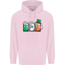 St Patricks Day Beer USA Irish Funny Mens 80% Cotton Hoodie Light Pink