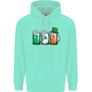 St Patricks Day Beer USA Irish Funny Mens 80% Cotton Hoodie Peppermint
