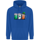 St Patricks Day Beer USA Irish Funny Mens 80% Cotton Hoodie Royal Blue