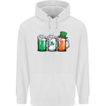 St Patricks Day Beer USA Irish Funny Mens 80% Cotton Hoodie White