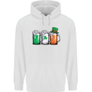 St Patricks Day Beer USA Irish Funny Mens 80% Cotton Hoodie White