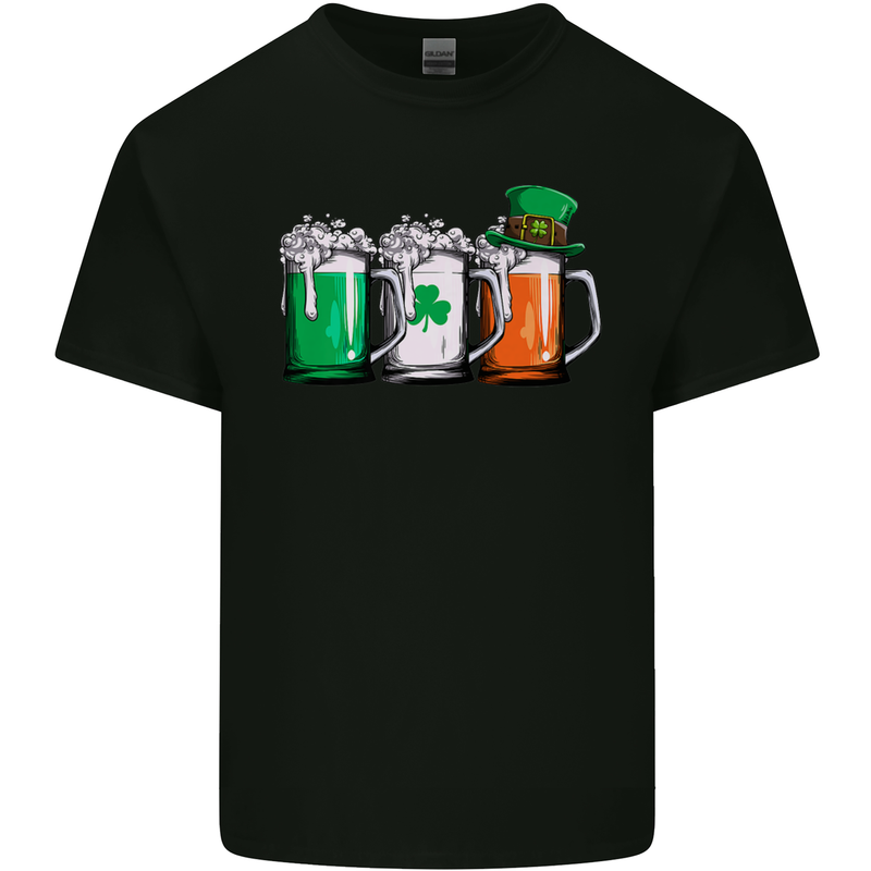 St Patricks Day Beer USA Irish Funny Mens Cotton T-Shirt Tee Top Black