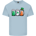 St Patricks Day Beer USA Irish Funny Mens Cotton T-Shirt Tee Top Light Blue