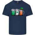 St Patricks Day Beer USA Irish Funny Mens Cotton T-Shirt Tee Top Navy Blue