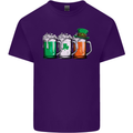 St Patricks Day Beer USA Irish Funny Mens Cotton T-Shirt Tee Top Purple