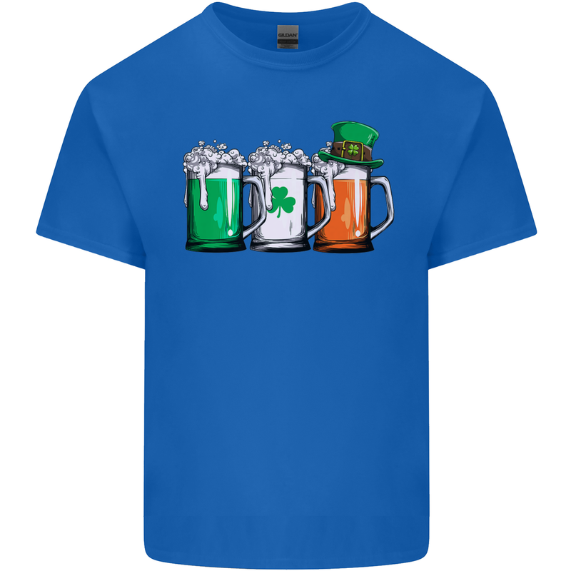 St Patricks Day Beer USA Irish Funny Mens Cotton T-Shirt Tee Top Royal Blue