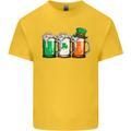 St Patricks Day Beer USA Irish Funny Mens Cotton T-Shirt Tee Top Yellow