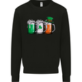 St Patricks Day Beer USA Irish Funny Mens Sweatshirt Jumper Black