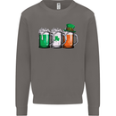 St Patricks Day Beer USA Irish Funny Mens Sweatshirt Jumper Charcoal