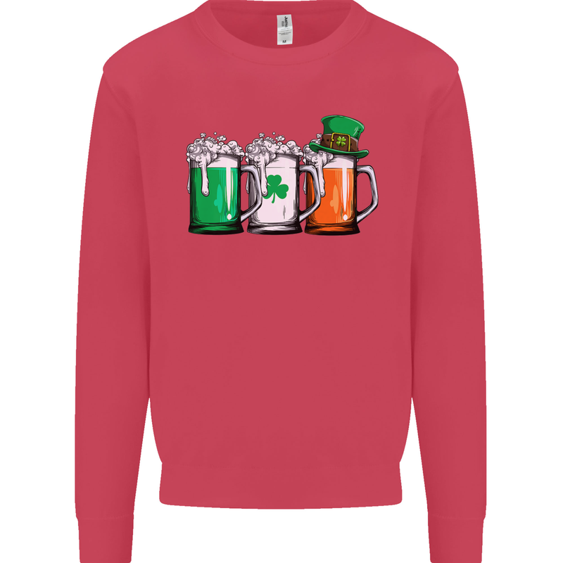 St Patricks Day Beer USA Irish Funny Mens Sweatshirt Jumper Heliconia