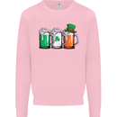St Patricks Day Beer USA Irish Funny Mens Sweatshirt Jumper Light Pink