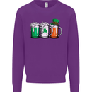 St Patricks Day Beer USA Irish Funny Mens Sweatshirt Jumper Purple