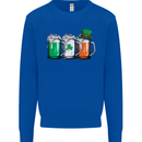 St Patricks Day Beer USA Irish Funny Mens Sweatshirt Jumper Royal Blue