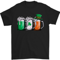 St Patricks Day Beer USA Irish Funny Mens T-Shirt Cotton Gildan Black