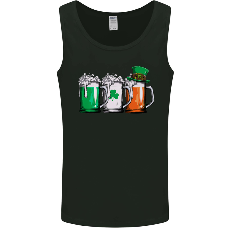 St Patricks Day Beer USA Irish Funny Mens Vest Tank Top Black
