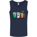 St Patricks Day Beer USA Irish Funny Mens Vest Tank Top Navy Blue