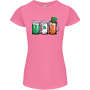 St Patricks Day Beer USA Irish Funny Womens Petite Cut T-Shirt Azalea