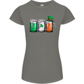 St Patricks Day Beer USA Irish Funny Womens Petite Cut T-Shirt Charcoal