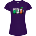 St Patricks Day Beer USA Irish Funny Womens Petite Cut T-Shirt Purple