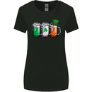 St Patricks Day Beer USA Irish Funny Womens Wider Cut T-Shirt Black
