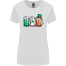 St Patricks Day Beer USA Irish Funny Womens Wider Cut T-Shirt White