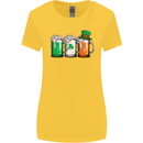 St Patricks Day Beer USA Irish Funny Womens Wider Cut T-Shirt Yellow