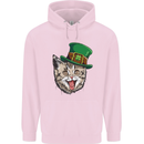 St Patricks Day Cat Funny Irish Childrens Kids Hoodie Light Pink