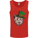 St Patricks Day Cat Funny Irish Mens Vest Tank Top Red