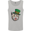 St Patricks Day Cat Funny Irish Mens Vest Tank Top Sports Grey