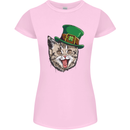 St Patricks Day Cat Funny Irish Womens Petite Cut T-Shirt Light Pink