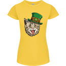 St Patricks Day Cat Funny Irish Womens Petite Cut T-Shirt Yellow