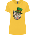 St Patricks Day Cat Funny Irish Womens Wider Cut T-Shirt Yellow