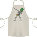 St Patricks Day Dabbing Skeleton Skull Cotton Apron 100% Organic Natural