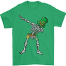 St Patricks Day Dabbing Skeleton Skull Mens T-Shirt Cotton Gildan Irish Green