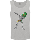 St Patricks Day Dabbing Skeleton Skull Mens Vest Tank Top Sports Grey