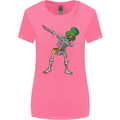 St Patricks Day Dabbing Skeleton Skull Womens Wider Cut T-Shirt Azalea