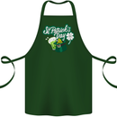 St Patricks Day Funny Irish Ireland Holiday Cotton Apron 100% Organic Forest Green