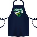 St Patricks Day Funny Irish Ireland Holiday Cotton Apron 100% Organic Navy Blue