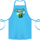St Patricks Day Funny Irish Ireland Holiday Cotton Apron 100% Organic Turquoise