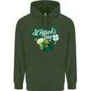 St Patricks Day Funny Irish Ireland Holiday Mens 80% Cotton Hoodie Forest Green
