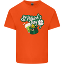 St Patricks Day Funny Irish Ireland Holiday Mens Cotton T-Shirt Tee Top Orange