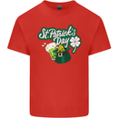 St Patricks Day Funny Irish Ireland Holiday Mens Cotton T-Shirt Tee Top Red