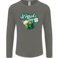St Patricks Day Funny Irish Ireland Holiday Mens Long Sleeve T-Shirt Charcoal