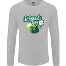 St Patricks Day Funny Irish Ireland Holiday Mens Long Sleeve T-Shirt Sports Grey