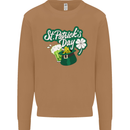 St Patricks Day Funny Irish Ireland Holiday Mens Sweatshirt Jumper Caramel Latte