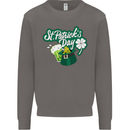St Patricks Day Funny Irish Ireland Holiday Mens Sweatshirt Jumper Charcoal