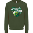 St Patricks Day Funny Irish Ireland Holiday Mens Sweatshirt Jumper Forest Green