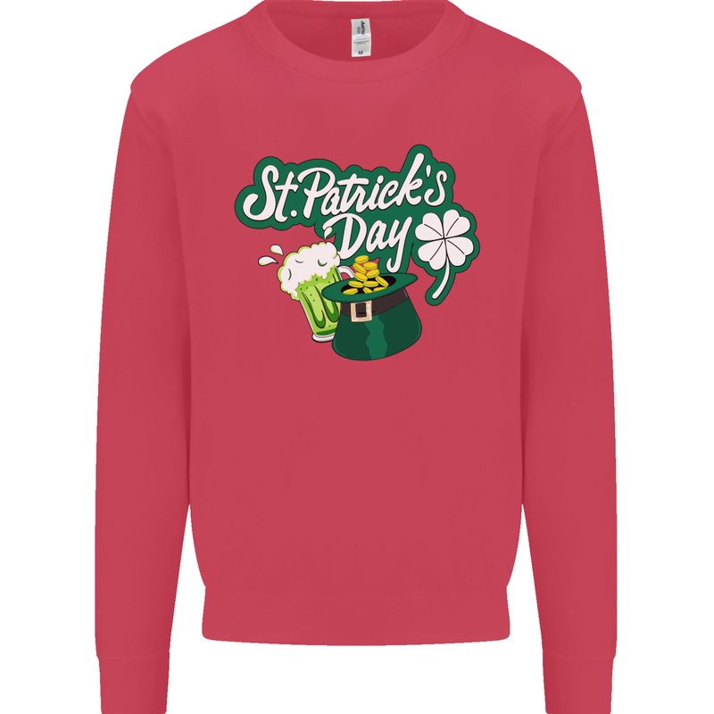 St Patricks Day Funny Irish Ireland Holiday Mens Sweatshirt Jumper Heliconia