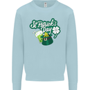 St Patricks Day Funny Irish Ireland Holiday Mens Sweatshirt Jumper Light Blue